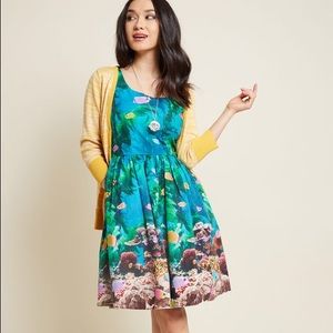 Modcloth Coral Reed Dress Sz M